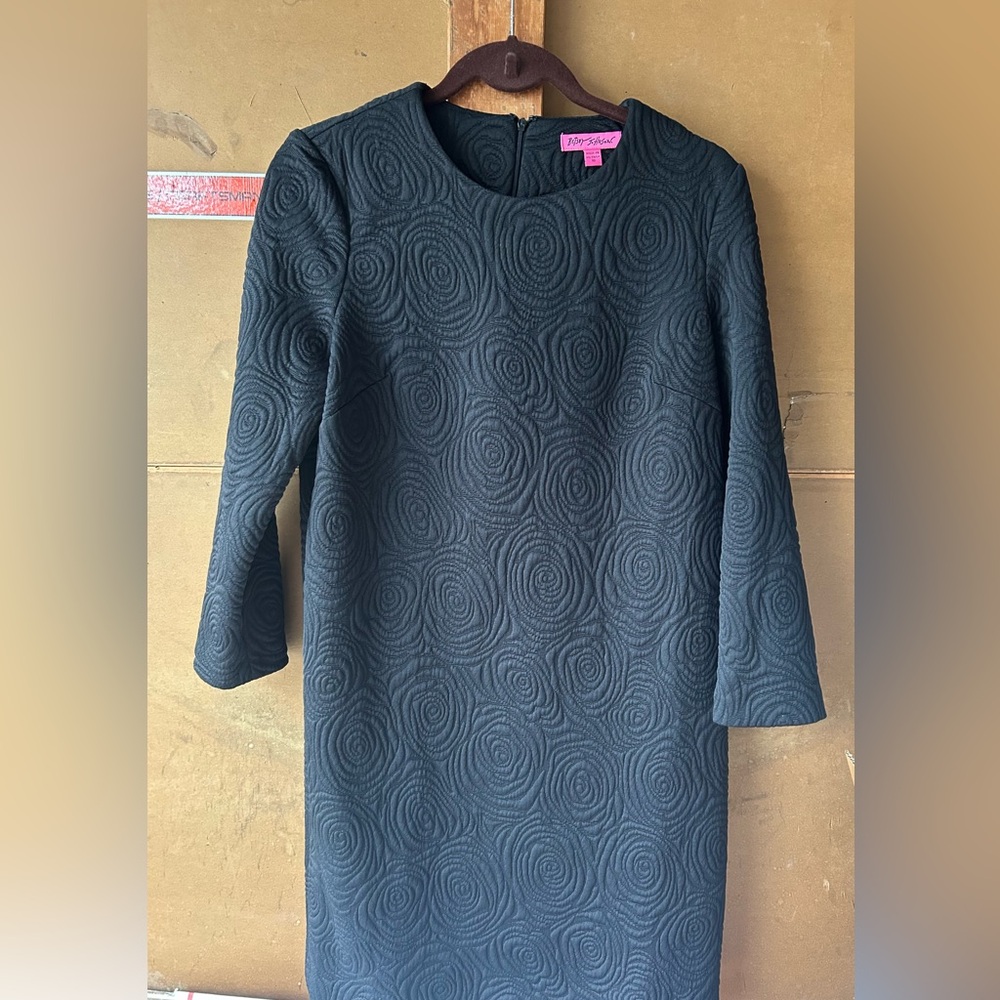 Elegant Black Textured Dress